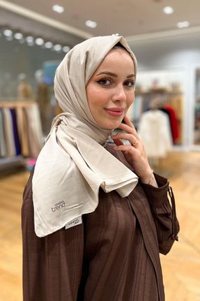 شال بژ زنانه پنبه ای Armine - کد 855986867