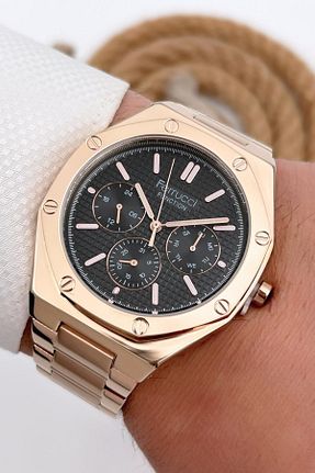 ساعت مچی صورتی مردانه 44 میلی متر Ferrucci - کد 380693897