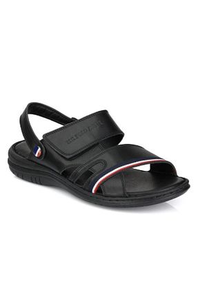 دمپائی مشکی مردانه چرم خالص U.S. Polo Assn. - کد 892460823