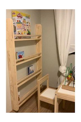 قفسه کتاب کودک و مونته سوری قهوه ای چوب SALİHA - کد 35458253