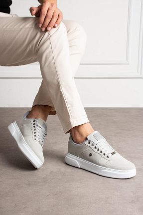 کفش اسنیکر سفید مردانه بند دار L.A Polo - کد 891492839