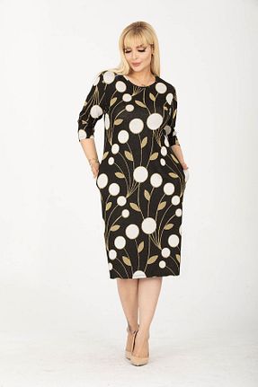 لباس سایز بزرگ مشکی زنانه پنبه ای modayız - کد 764507246