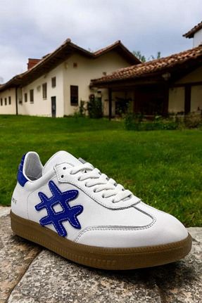 کفش اسنیکر سفید زنانه چرم اصل MARİNE SHOES - کد 891483256