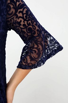 لباس سایز بزرگ سرمه ای زنانه پلی اورتان modayız - کد 336278141