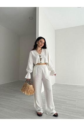 لباس نباتی زنانه کتان Büşra Doğramacı - کد 892413122