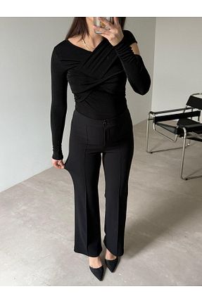 شلوار مشکی زنانه لیکرا Bade Butik - کد 807869534
