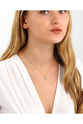 گردنبند نقره طلائی زنانه 925 عیار MEKS PRIVE - کد 891523214