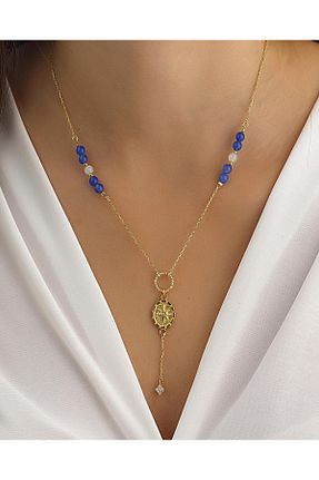 گردنبند نقره طلائی زنانه 925 عیار MEKS PRIVE - کد 891523145
