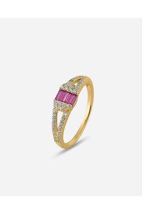 انگشتر نقره طلائی زنانه زیرکن MEKS PRIVE - کد 891527284