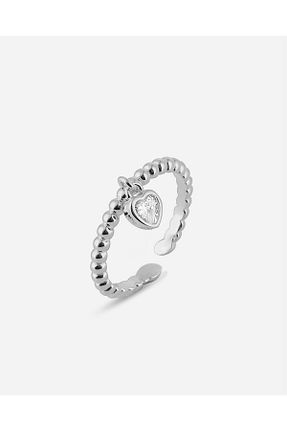 انگشتر نقره سفید زنانه زیرکن MEKS PRIVE - کد 891527198