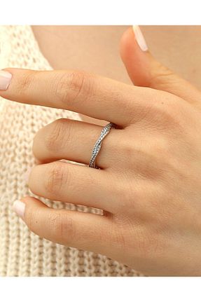 انگشتر نقره سفید زنانه زیرکن MEKS PRIVE - کد 891526844