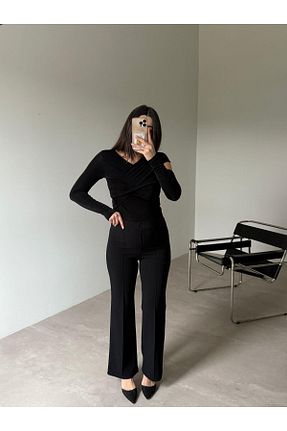 شلوار مشکی زنانه لیکرا Bade Butik - کد 807869534