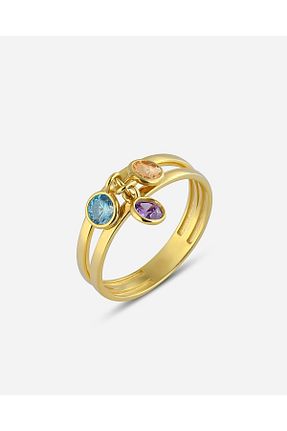 انگشتر نقره طلائی زنانه 925 عیار MEKS PRIVE - کد 891526776