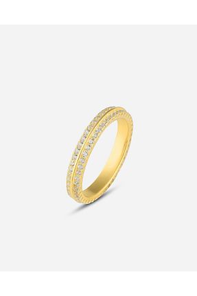 انگشتر نقره طلائی زنانه زیرکن MEKS PRIVE - کد 891527487