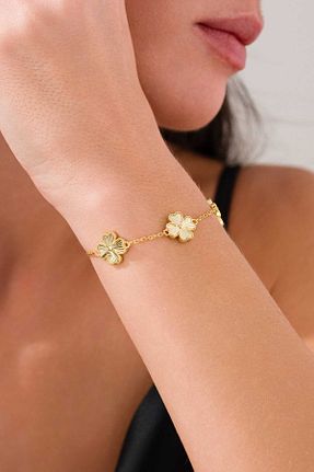 دستبند نقره طلائی زنانه 925 عیار AcestesDesign - کد 892458954