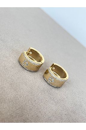 گوشواره استیل (فولاد) طلائی زنانه NurTuna - کد 891557634
