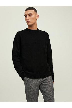 پلیور مشکی مردانه ساده Jack & Jones - کد 344604720