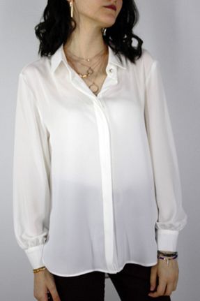 پیراهن سفید زنانه رگولار CELAL ETEM - کد 117269262
