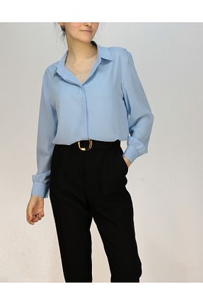 پیراهن آبی زنانه رگولار CELAL ETEM - کد 802703336