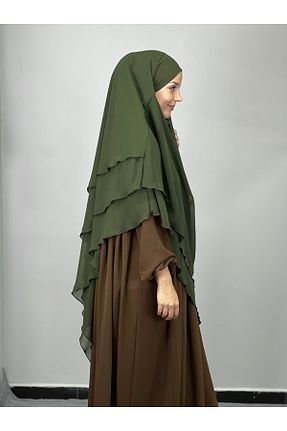کلاه و ابایا خاکی زنانه بافتنی Fashion journey - کد 892640165