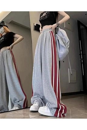 شلوار کرمگن طوسی زنانه اورسایز EDVESS - کد 826092869