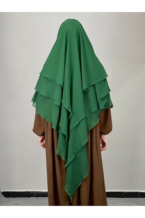 کلاه و ابایا سبز زنانه بافتنی Fashion journey - کد 892626282