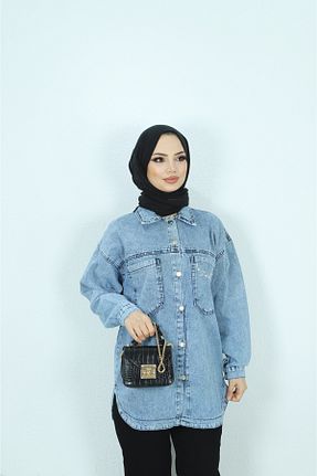 کت حجاب آبی زنانه رگولار Genel Markalar - کد 892553519