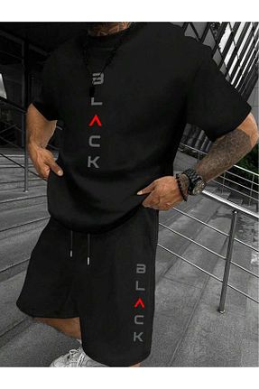 ست بالاتنه و پائین تنه مشکی زنانه بافتنی Boi - کد 891629862
