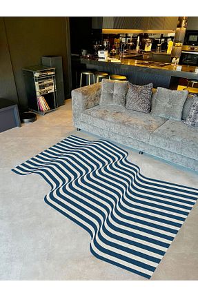 فرش سرمه ای قابل شستشو Rugs Modern Halı - کد 891171895
