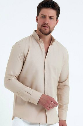 پیراهن بژ مردانه اسلیم فیت CoolLook - کد 891647171