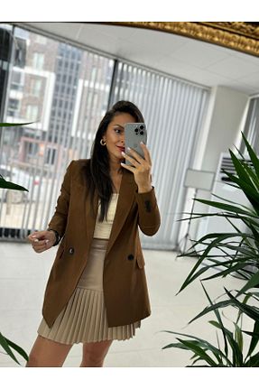 کت قهوه ای زنانه رگولار caddstore - کد 891703855