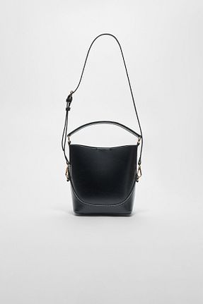 کیف دوشی مشکی زنانه پلی اورتان Stradivarius - کد 891701743