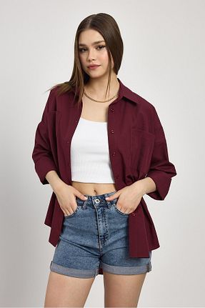 پیراهن زرشکی زنانه رگولار Rays - کد 891728276