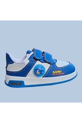 کفش اسنیکر آبی بچه گانه چسبی LİASSHOES - کد 891713339