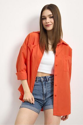 پیراهن نارنجی زنانه رگولار Rays - کد 759235545