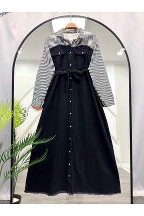 لباس حجاب مشکی زنانه کلوش YEDİLALE - کد 891728891