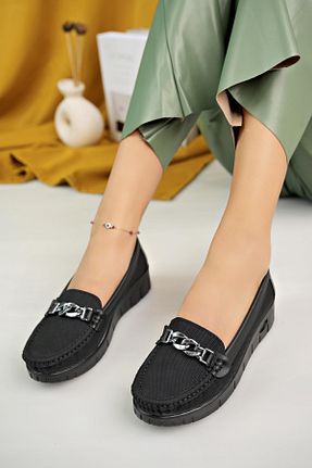 کفش پاشنه بلند پر مشکی زنانه پاشنه متوسط (5-9 سانتی متر) Aymood - کد 867339740