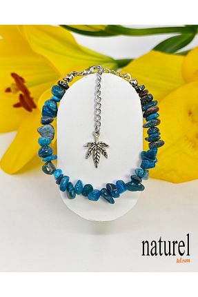 دستبند جواهر آبی زنانه سنگ طبیعی Naturel Tılsım - کد 289576230