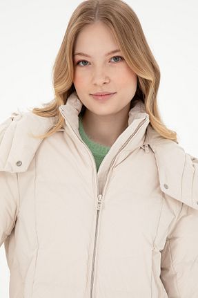 پالتو پشمی طوسی زنانه Fitted U.S. Polo Assn. - کد 891741338