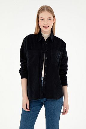پیراهن مشکی زنانه یقه کلاسیک U.S. Polo Assn. - کد 890718654