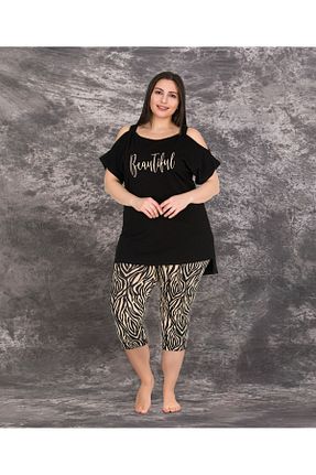 ست لباس راحتی سایز بزرگ مشکی زنانه نوشته / شعار Lady Lingerie - کد 892819626