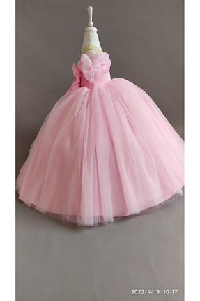 لباس مجلسی و فارغ التحصیلی صورتی بچه گانه ساتن Star Kids - کد 892728209