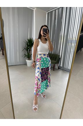 دامن نارنجی زنانه ویسکون caddstore - کد 891750298