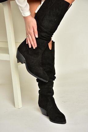چکمه مشکی زنانه جیر Fox Shoes - کد 863923628