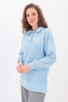 تونیک حجاب آبی زنانه پنبه پلی استر ALLDAY - کد 892858106