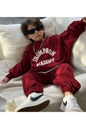 ست کرمکن اسپرت زرشکی بچه گانه پنبه ای barin kids - کد 892593306