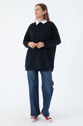 تونیک حجاب سرمه ای زنانه پنبه پلی استر ALLDAY - کد 892859119