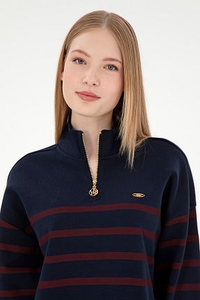 سوئیشرت سرمه ای زنانه ساده U.S. Polo Assn. - کد 891976337