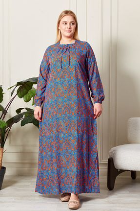 لباس سایز بزرگ سرمه ای زنانه ویسکون Ferace - کد 654465489