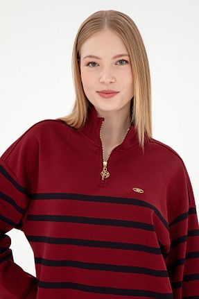سوئیشرت زرشکی زنانه ساده U.S. Polo Assn. - کد 891784867